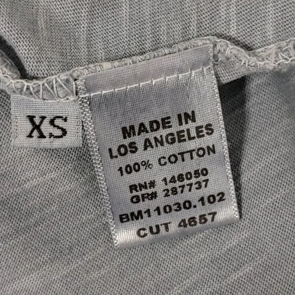 Buck Mason Slub Crew Neck Cotton T-Shirt Slate Blue Size XS - Picture 6 of 6